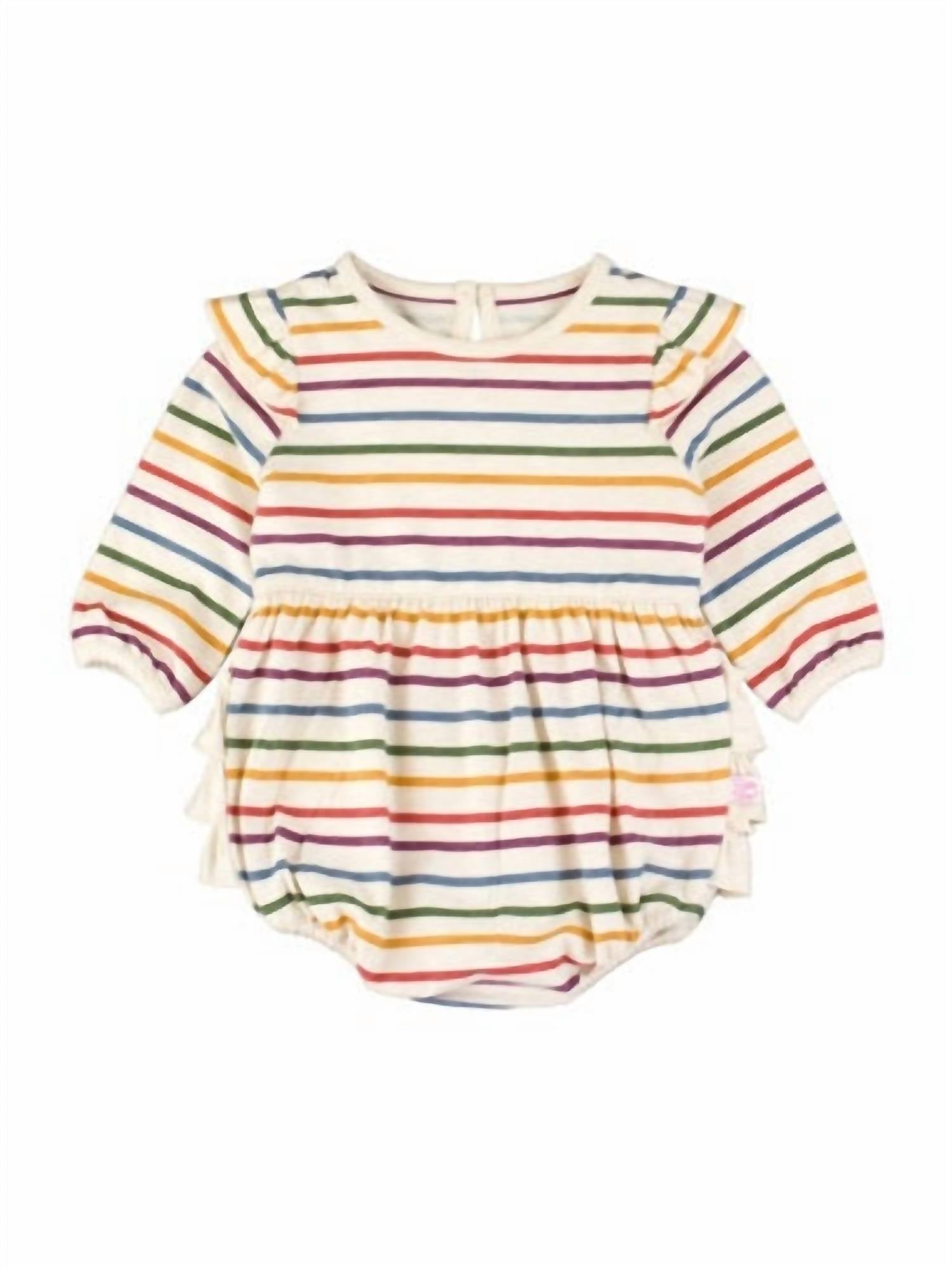 Вязаный комбинезон с длинными рукавами и пузырчатой отделкой для девочек в деревенском стиле с радужными полосками RuffleButts, цвет countryside rainbow stripe
Вязаный комбинезон с длинными рукавами и пузырчатой отделкой для девочек в деревенском стиле с радужными полосками RuffleButts, цвет countryside rainbow stripe