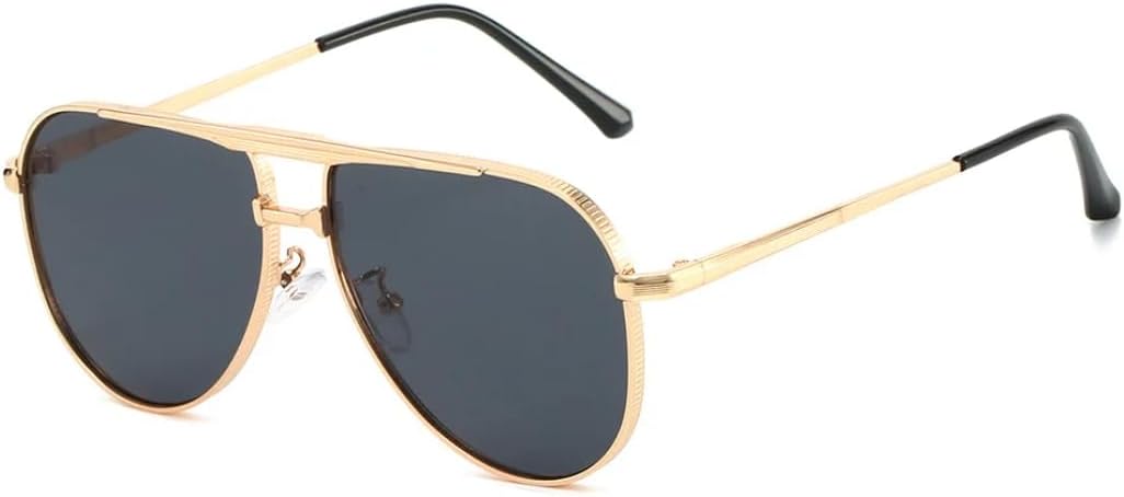 Ретро металлические солнцезащитные очки с двойной перемычкой для женщин, модные качественные солнцезащитные очки с градиентным переходом для мужчин, защита от УФ-излучения UV400 UUPTTPL, Gold Black
Ретро металлические солнцезащитные очки с двойной перемычкой для женщин, модные качественные солнцезащитные очки с градиентным переходом для мужчин, защита от УФ-излучения UV400 UUPTTPL, Gold Black