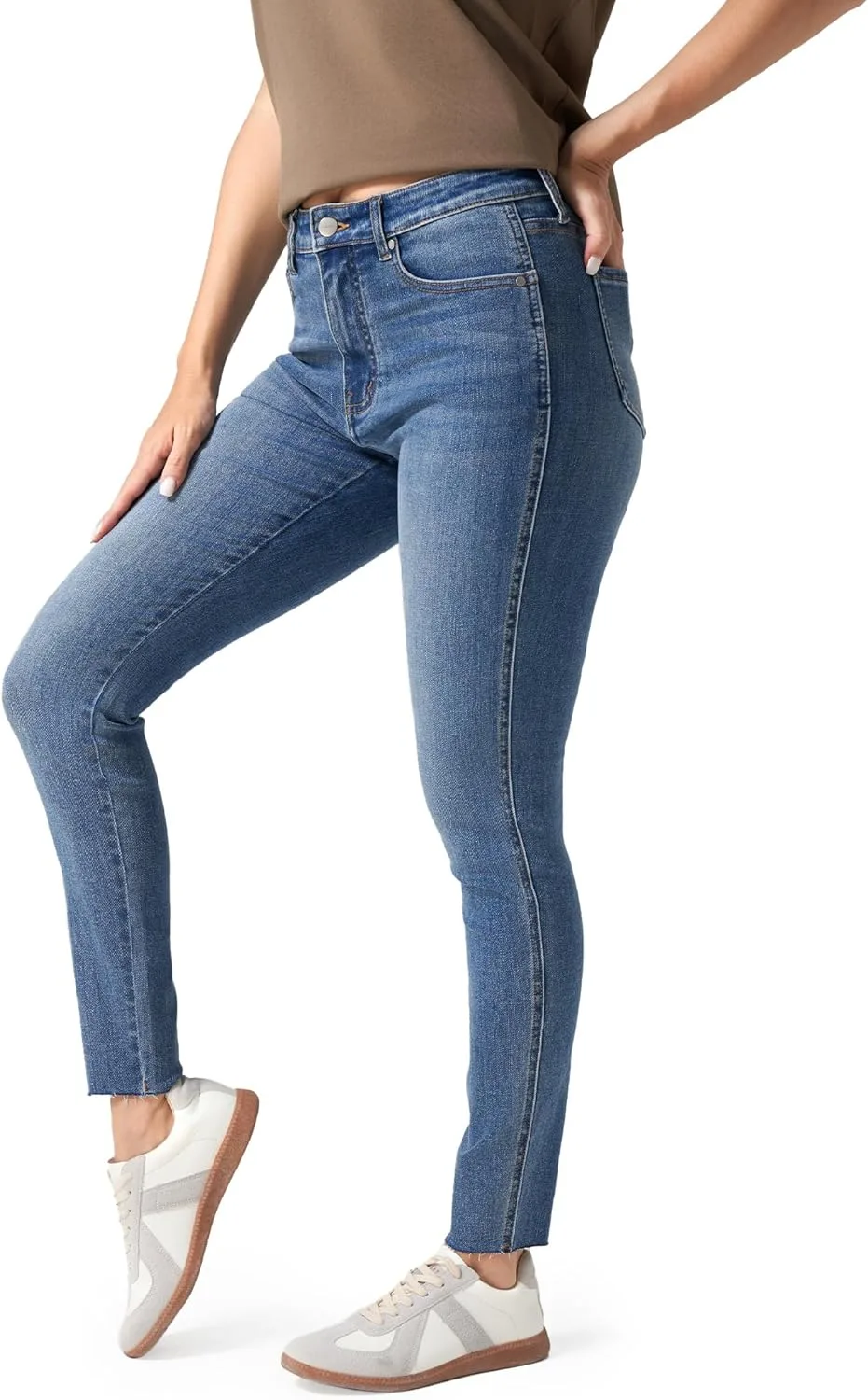 Ультрамягкие скинни джинсы для женщин, скин-френдли, джеггинсы с высокой посадкой GENUWII
Ультрамягкие скинни джинсы для женщин, скин-френдли, джеггинсы с высокой посадкой GENUWII