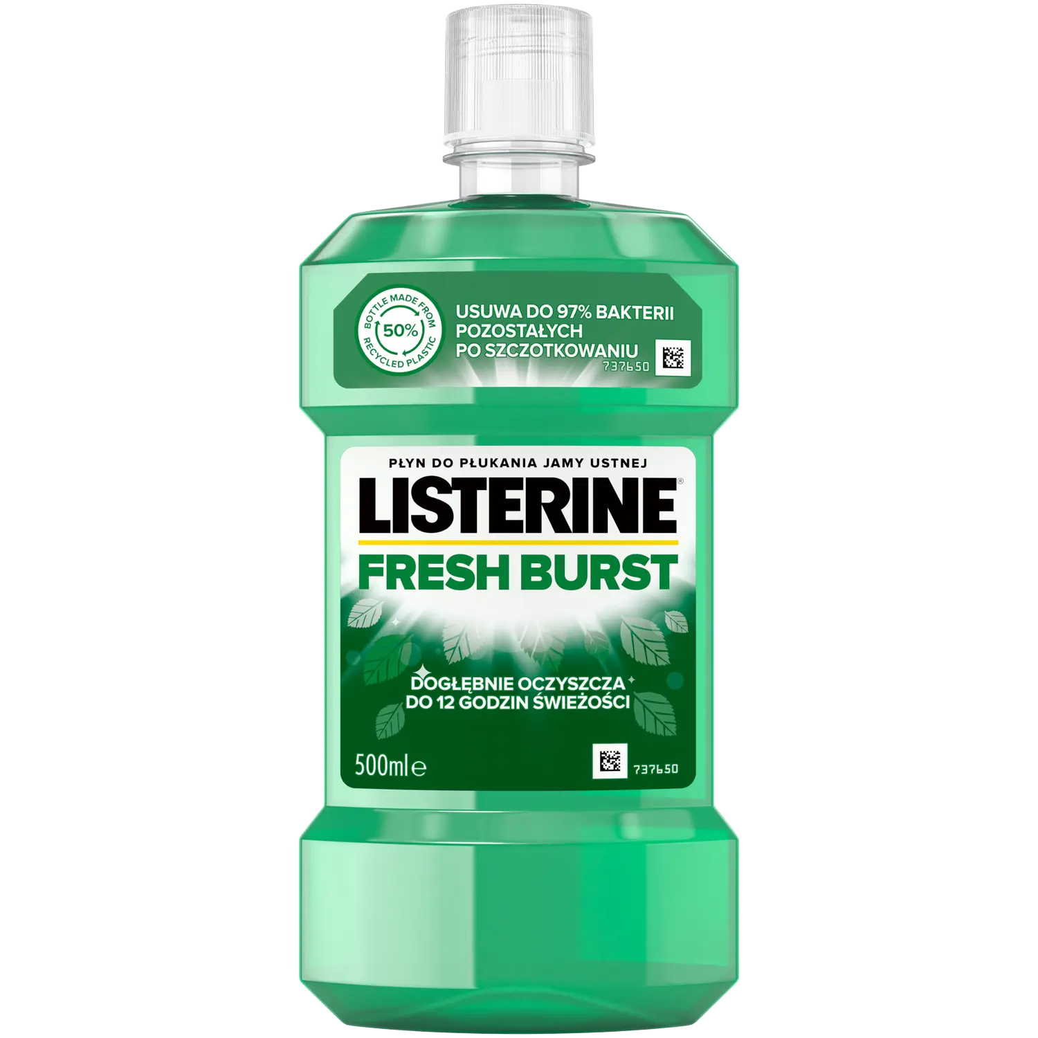 Listerine Fresh Burst жидкость для полоскания рта, 500 мл
Listerine Fresh Burst жидкость для полоскания рта, 500 мл