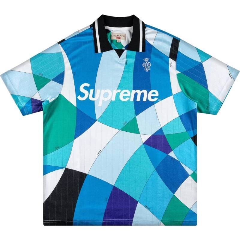 Футболка Supreme x Emilio Pucci Soccer Jersey, синий
Футболка Supreme x Emilio Pucci Soccer Jersey, синий