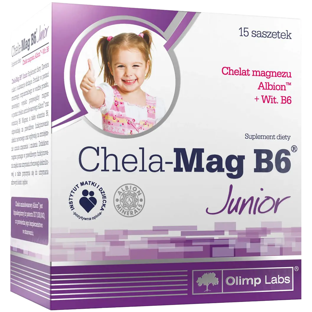 Olimp Chela-Mag B6 Junior Добавка в виде порошка со вкусом апельсина, 15 пакетиков/1 упаковка
Olimp Chela-Mag B6 Junior Добавка в виде порошка со вкусом апельсина, 15 пакетиков/1 упаковка