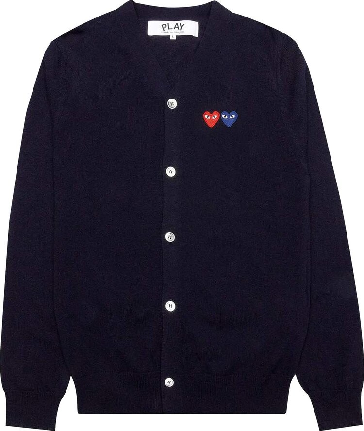 Кардиган Comme des Garçons PLAY Double Heart Cardigan 'Navy', синий
Кардиган Comme des Garçons PLAY Double Heart Cardigan 'Navy', синий