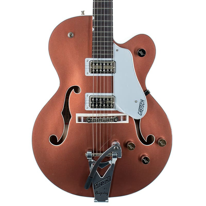 Gretsch G6118T Players Edition Anniversary, двухцветный медный металлик/сахара металлик, Bigsby G6118T Players Edition Anniversary, 2-Tone Copper Metallic/, Bigsby
Gretsch G6118T Players Edition Anniversary, двухцветный медный металлик/сахара металлик, Bigsby G6118T Players Edition Anniversary, 2-Tone Copper Metallic/, Bigsby