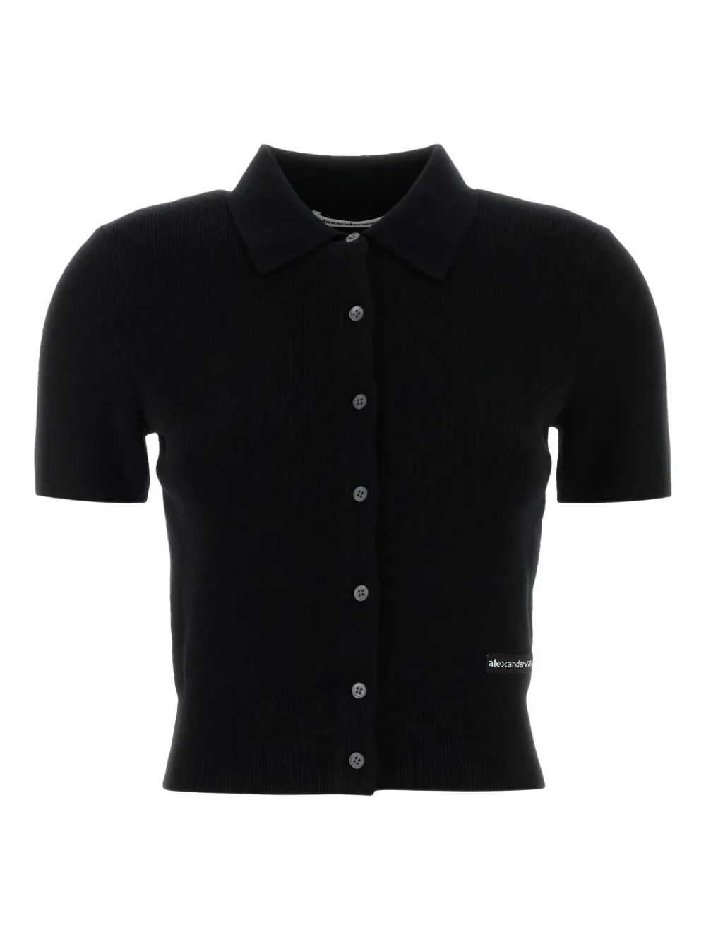 Кардиган с воротником-поло из шерсти Alexander Wang, черный
Кардиган с воротником-поло из шерсти Alexander Wang, черный
