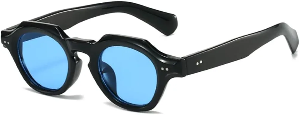 Маленькие многоугольные солнцезащитные очки для женщин и мужчин в стиле ретро с заклепками, защита от УФ-излучения UV400 (черно-синие) TVTBBVV, Black Blue
Маленькие многоугольные солнцезащитные очки для женщин и мужчин в стиле ретро с заклепками, защита от УФ-излучения UV400 (черно-синие) TVTBBVV, Black Blue