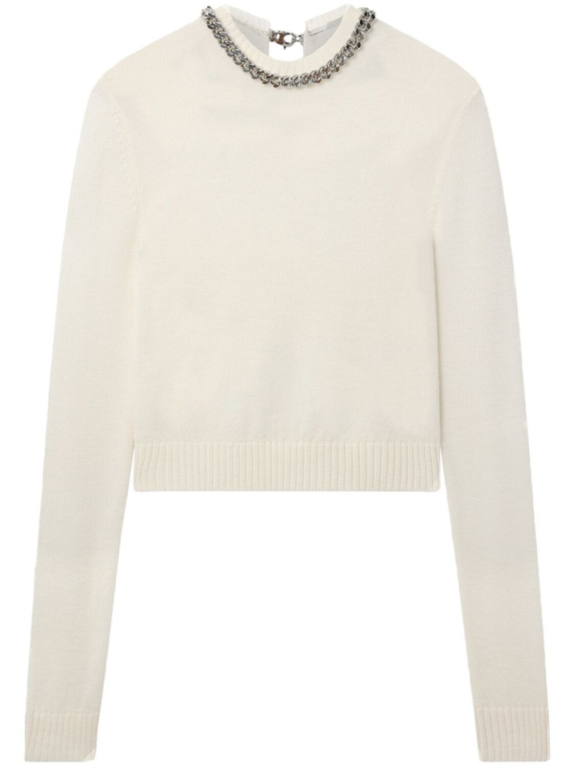 Тонкий свитер с цепочкой «Фалабелла» Stella McCartney, нейтральный цвет
Тонкий свитер с цепочкой «Фалабелла» Stella McCartney, нейтральный цвет