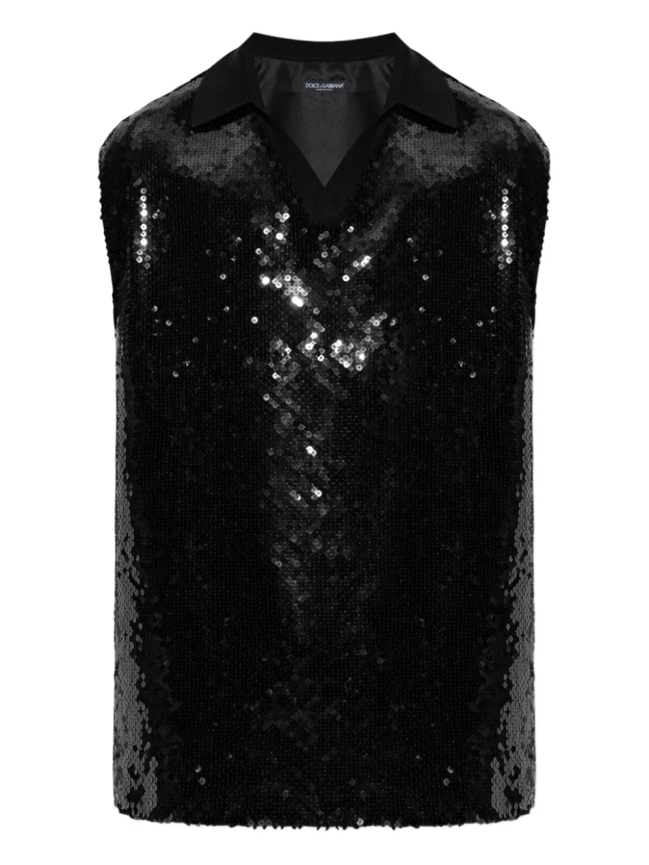 Топ, украшенный пайетками Dolce & Gabbana, черный
Топ, украшенный пайетками Dolce & Gabbana, черный