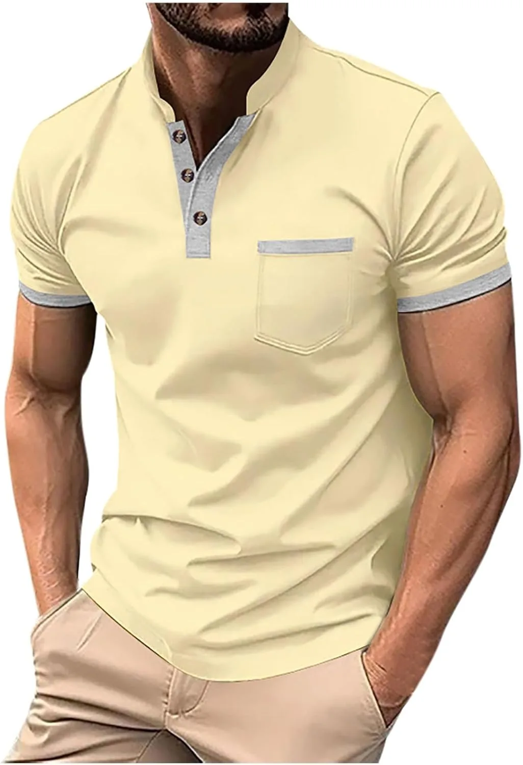 Мужская рубашка поло с коротким рукавом, карманом, летняя, casual
Мужская рубашка поло с коротким рукавом, карманом, летняя, casual