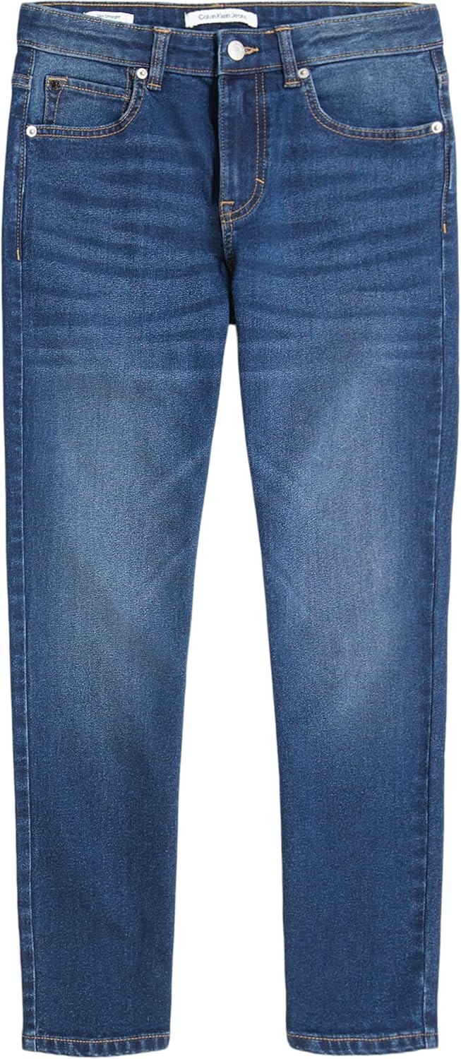 Джинсы Calvin Klein для мальчиков Slim Fit, прямые, эластичные, с пятью карманами, застежкой на молнию и пуговицы, Austin Dark Blue
Джинсы Calvin Klein для мальчиков Slim Fit, прямые, эластичные, с пятью карманами, застежкой на молнию и пуговицы, Austin Dark Blue