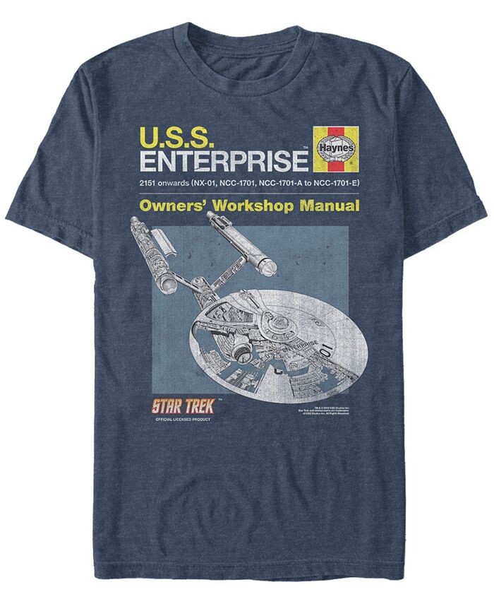 Мужская футболка с короткими рукавами Star Trek The Original Series USS Enterprise Workshop Guide Fifth Sun, синий
Мужская футболка с короткими рукавами Star Trek The Original Series USS Enterprise Workshop Guide Fifth Sun, синий