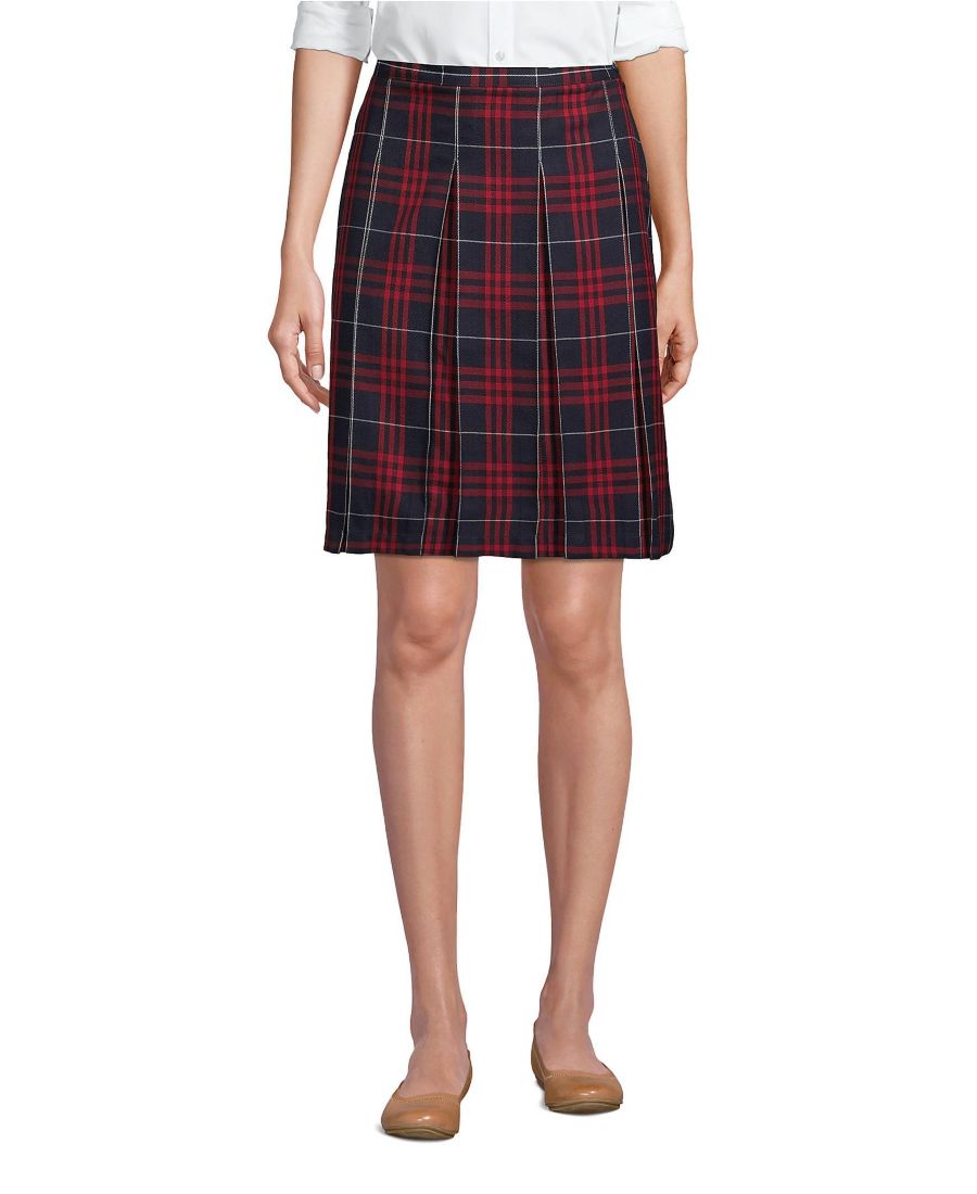Женская клетчатая юбка-плиссе длиной до колена Lands' End, Classic navy large plaid
Женская клетчатая юбка-плиссе длиной до колена Lands' End, Classic navy large plaid
