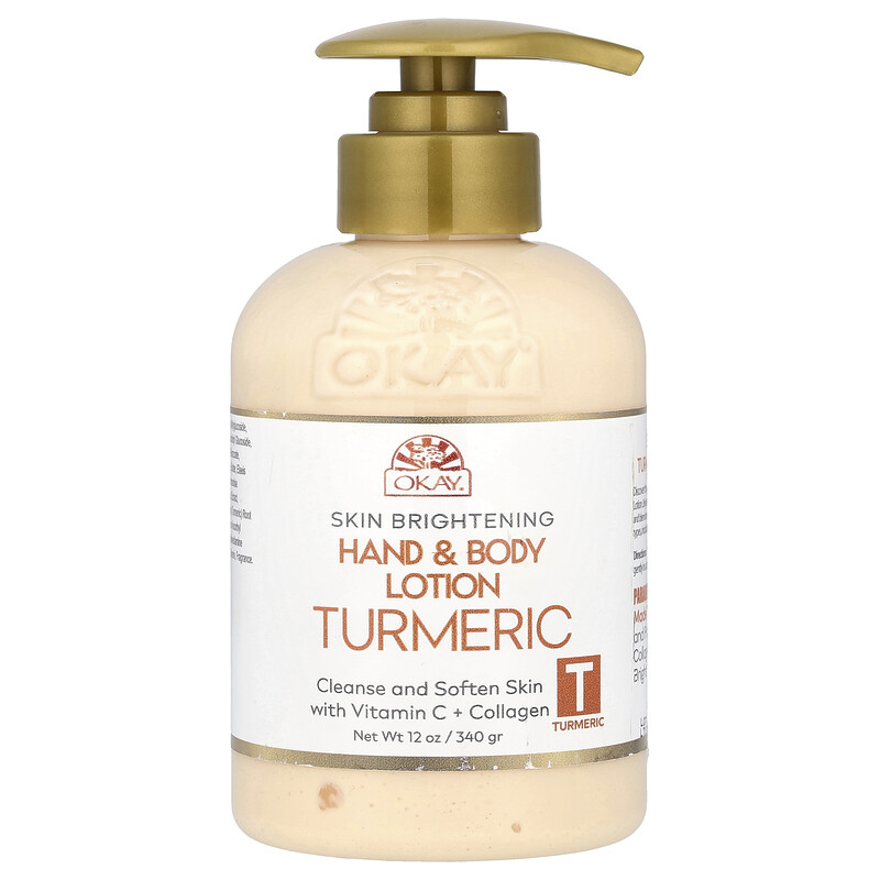 Okay Pure Naturals, Осветление кожи, лосьон для рук и тела, куркума, 340 г (12 унций)
Okay Pure Naturals, Осветление кожи, лосьон для рук и тела, куркума, 340 г (12 унций)