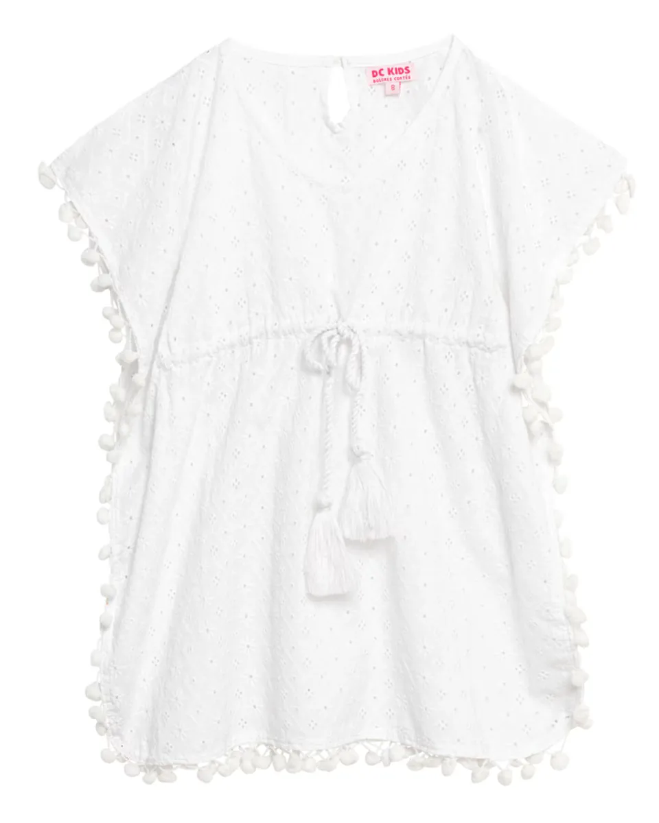 Короткое девичье платье с ажурной тканью и кулиской на талии DOLORES CORTÉS, белый
Короткое девичье платье с ажурной тканью и кулиской на талии DOLORES CORTÉS, белый