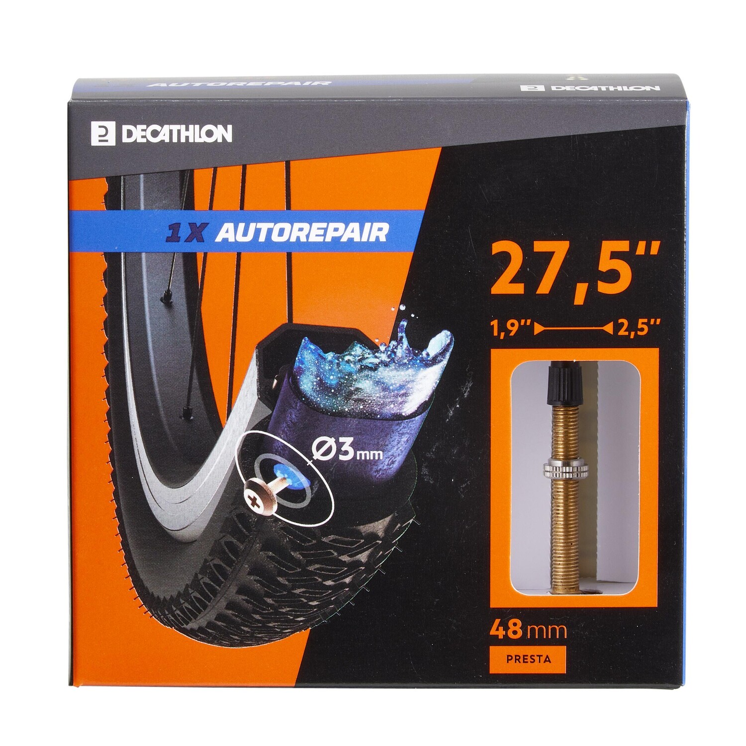 Велосипедная трубка DECATHLON 27,5х1,90/2,50 самовосстанавливающаяся Presta 48 мм
Велосипедная трубка DECATHLON 27,5х1,90/2,50 самовосстанавливающаяся Presta 48 мм