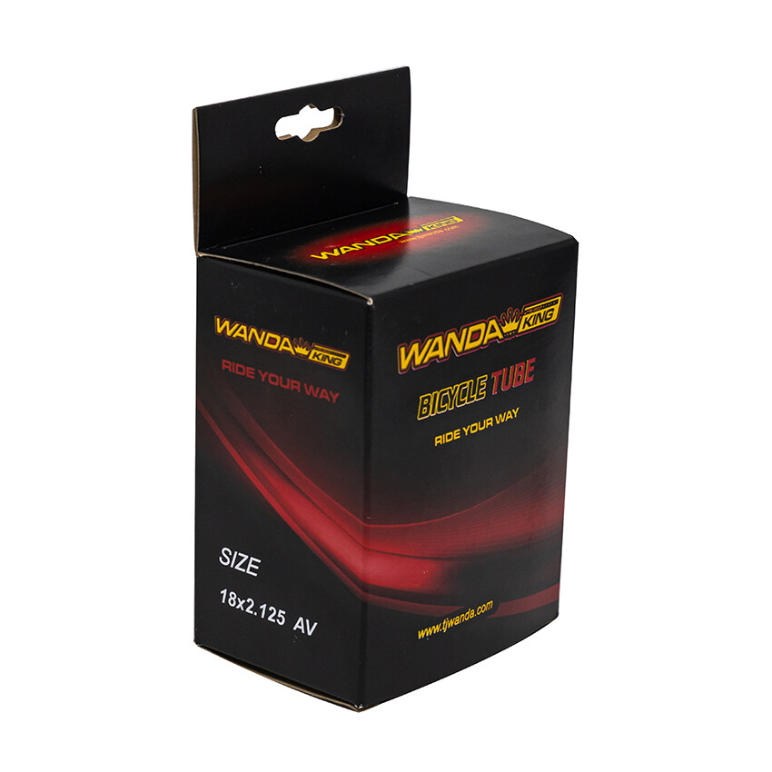 Велосипедная камера Wanda 18х2.125 AV 33 mm, черный
Велосипедная камера Wanda 18х2.125 AV 33 mm, черный