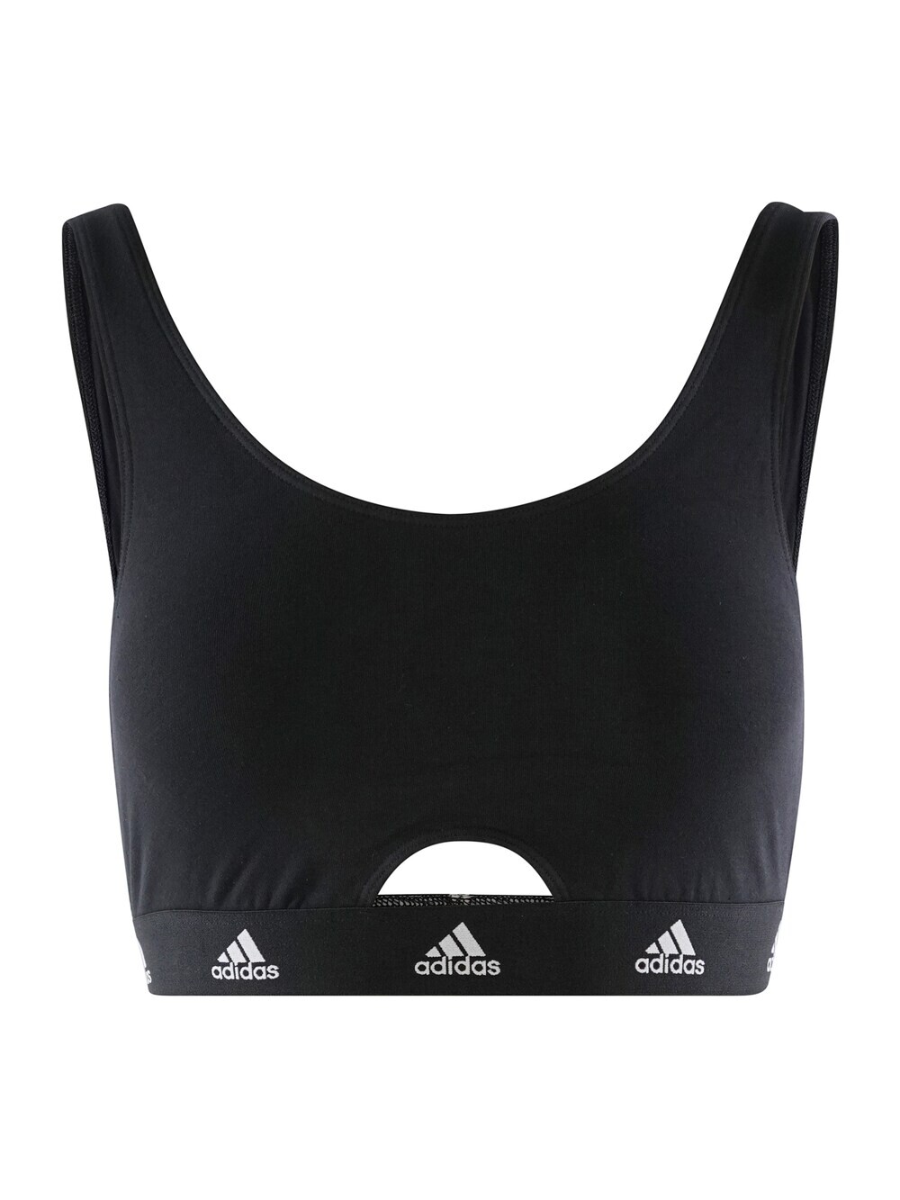 Спортивный бюстгальтер без косточек ADIDAS SPORTSWEAR SCOOP BRALETTE, черный 
Спортивный бюстгальтер без косточек ADIDAS SPORTSWEAR SCOOP BRALETTE, черный