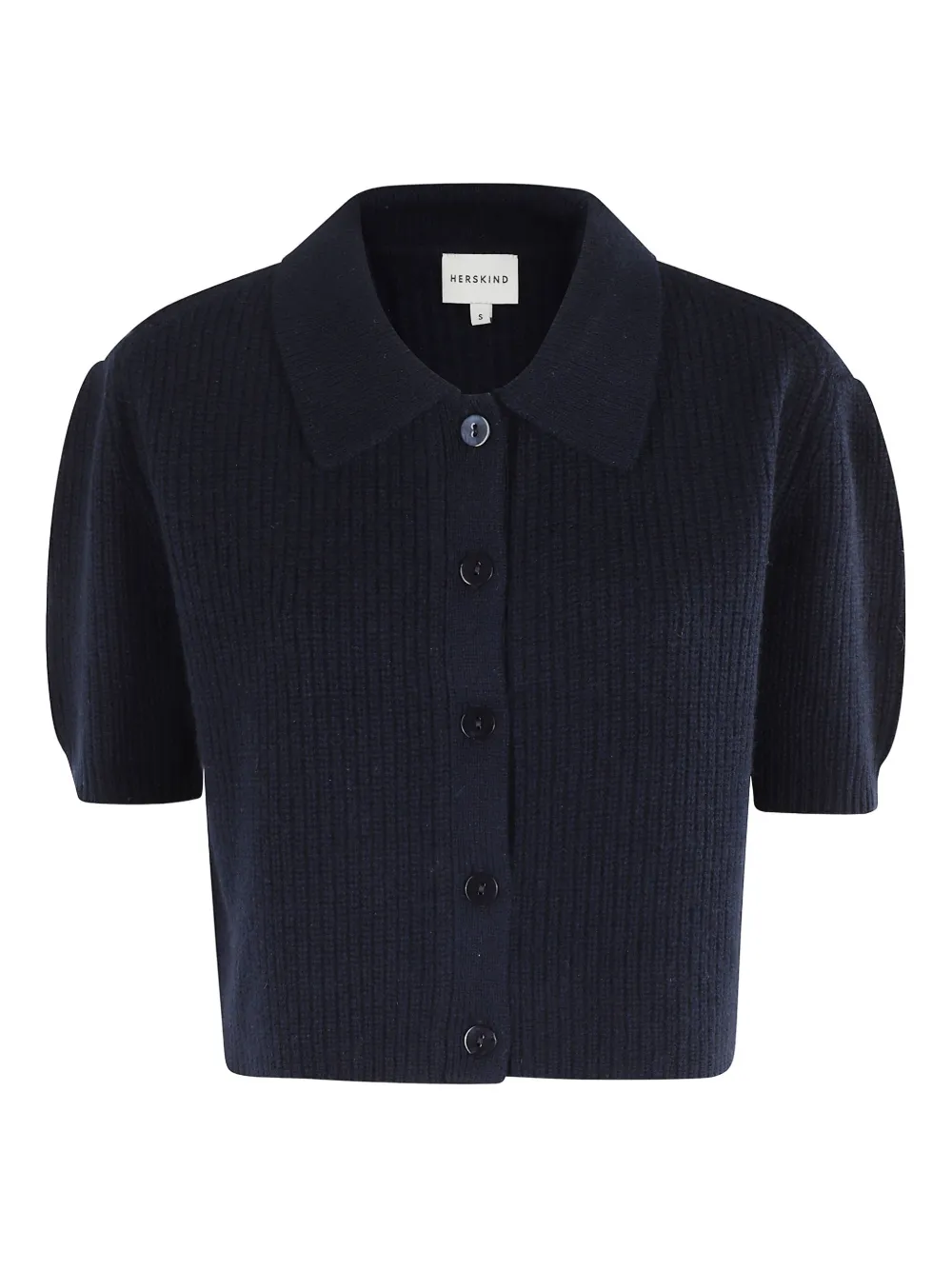 Кардиган поло из рубчатой вязки HERSKIND, черный
Кардиган поло из рубчатой вязки HERSKIND, черный