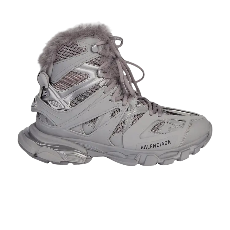 Кроссовки Balenciaga Track Hike High 'Faux Fur - Grey', серый 
Кроссовки Balenciaga Track Hike High 'Faux Fur - Grey', серый