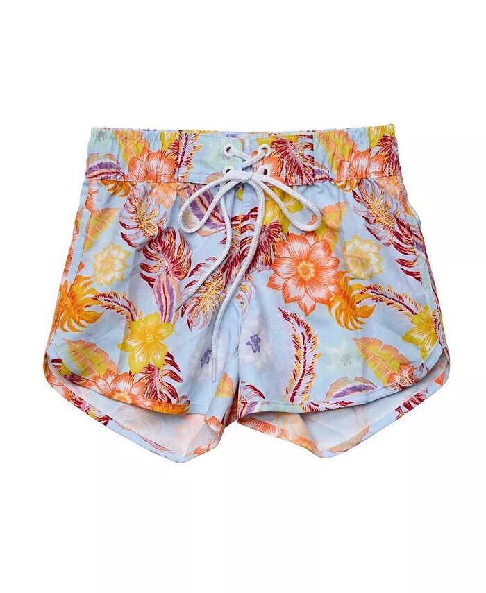 Экологичные тропические шорты в стиле бохо для малышей и девочек Snapper Rock, синий