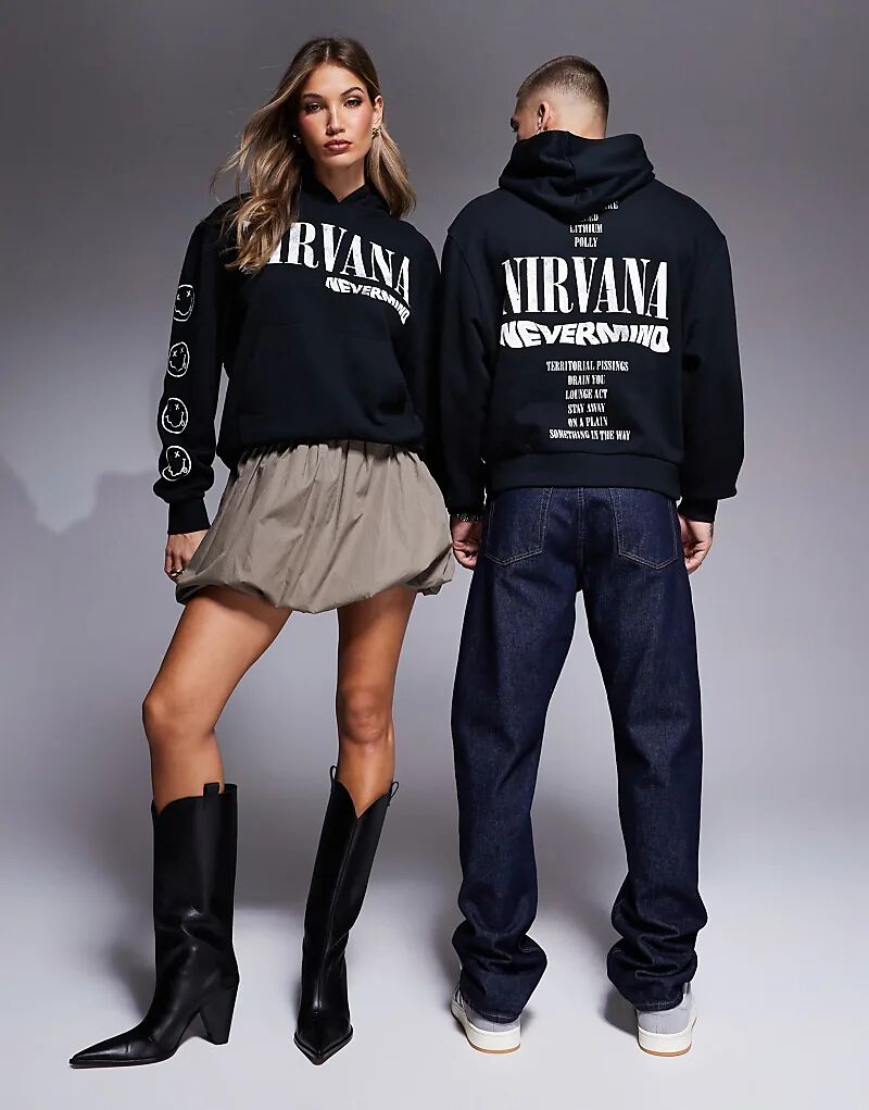 Толстовка унисекс оверсайз с лицензией с принтом Nirvana Nevermind черного цвета ASOS DESIGN
Толстовка унисекс оверсайз с лицензией с принтом Nirvana Nevermind черного цвета ASOS DESIGN