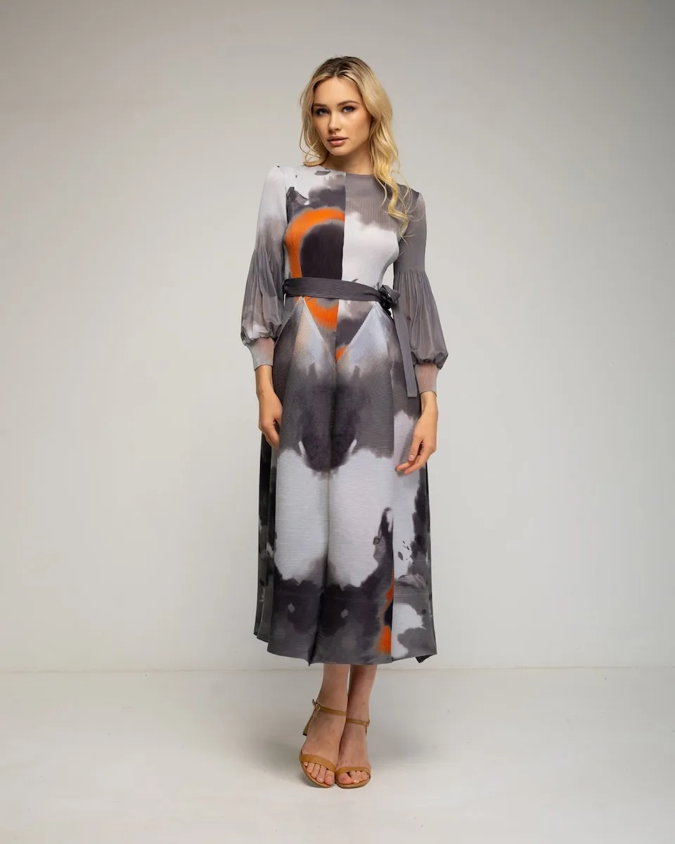 Расписное миди-платье с поясом Tantra, серый
Расписное миди-платье с поясом Tantra, серый