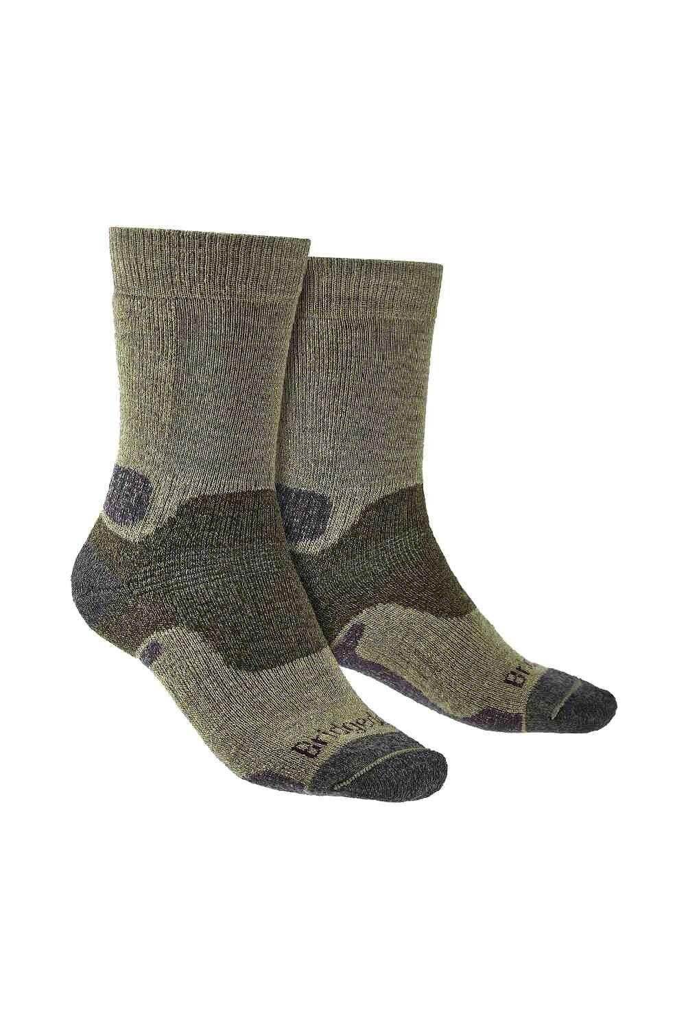 Носки для походов средней плотности из мериносовой шерсти Bridgedale, зеленый 
Носки для походов средней плотности из мериносовой шерсти Bridgedale, зеленый