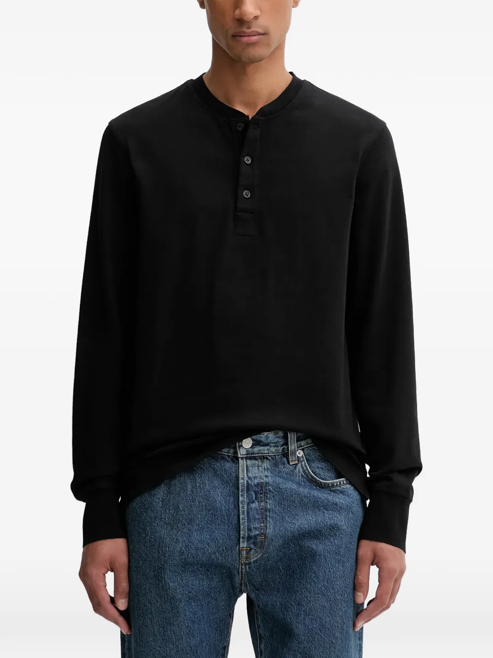 Хлопковая футболка Henley Filippa K, черный
Хлопковая футболка Henley Filippa K, черный