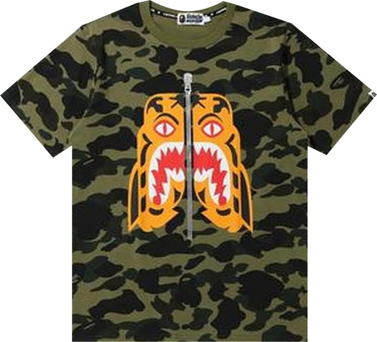 Футболка BAPE 1st Camo Tiger Tee 'Green', зеленый 
Футболка BAPE 1st Camo Tiger Tee 'Green', зеленый