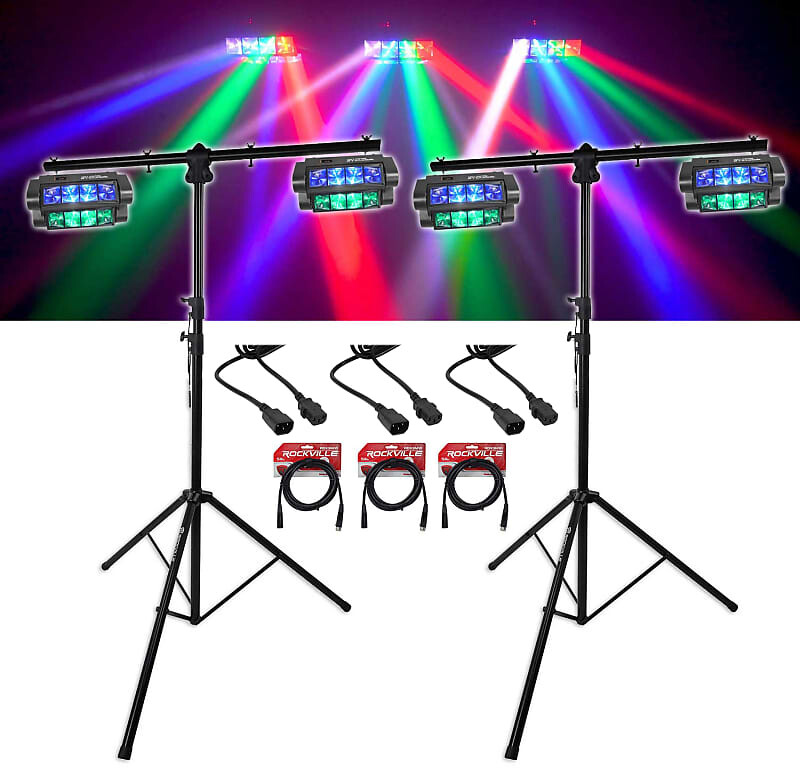 Светодиод Rockville Spyder LED Beam Moving Head DMX DJ Party Lights + стойки для штативов
Светодиод Rockville Spyder LED Beam Moving Head DMX DJ Party Lights + стойки для штативов
