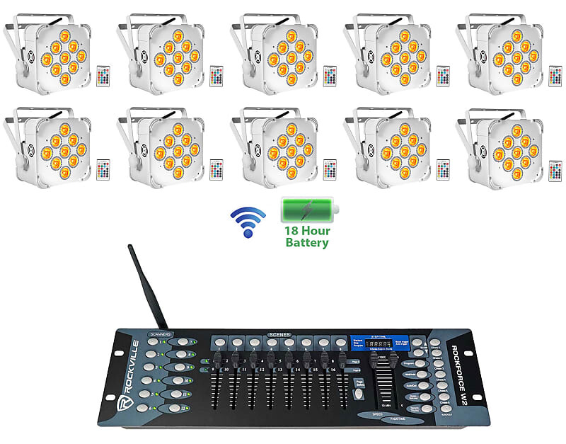 Прожектор Rockville Best PAR 60 заливающего света + беспроводной контроллер DMX 10 Best PAR 60 White + Rockforce W2
Прожектор Rockville Best PAR 60 заливающего света + беспроводной контроллер DMX 10 Best PAR 60 White + Rockforce W2