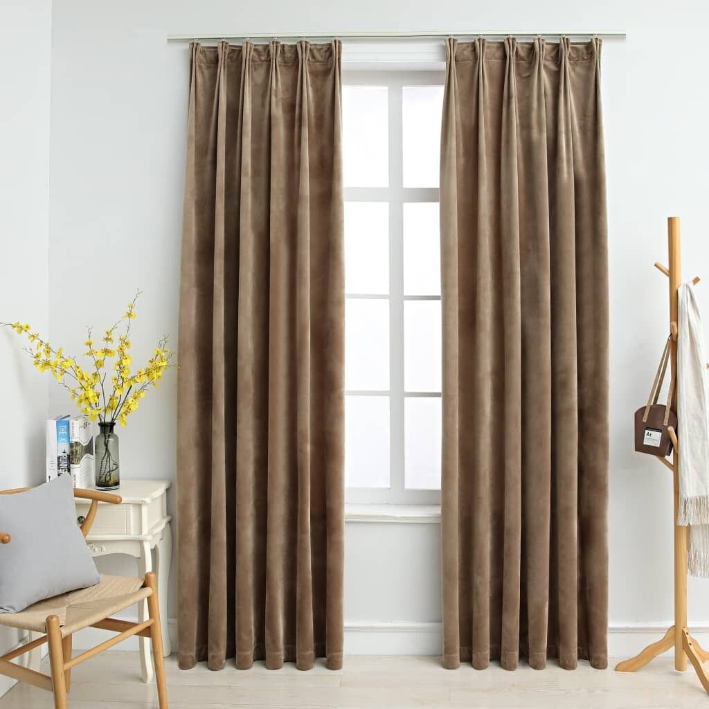 Шторы блэкаут на крючках 2 шт бархатные бежевые 140х245 см. DKD HOME DECOR, бежевый
Шторы блэкаут на крючках 2 шт бархатные бежевые 140х245 см. DKD HOME DECOR, бежевый