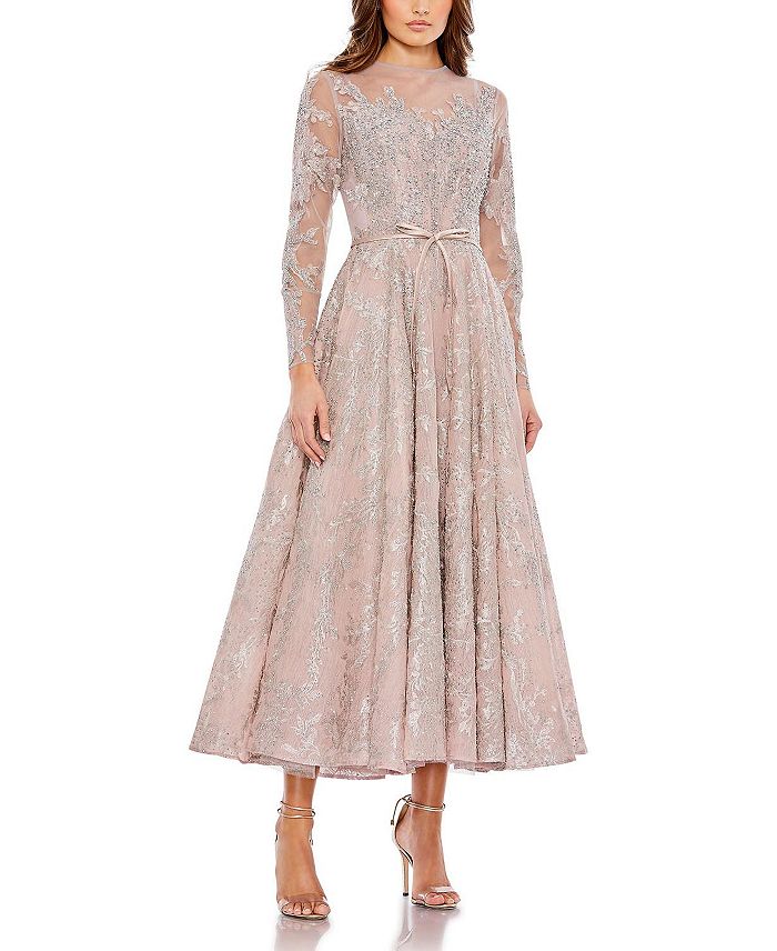 Платье силуэта А-силуэта с длинными рукавами, поясом с бантом и декоративными элементами Mac Duggal, розовый
Платье силуэта А-силуэта с длинными рукавами, поясом с бантом и декоративными элементами Mac Duggal, розовый