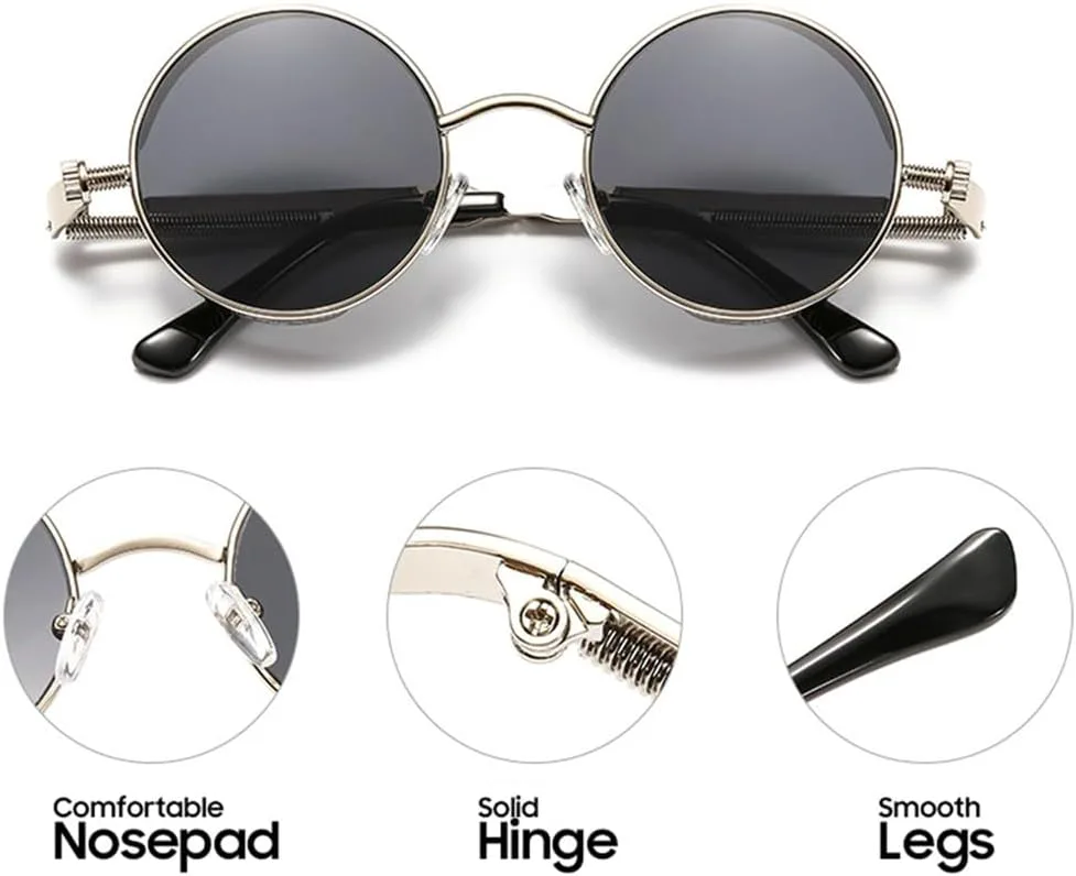 Винтажные красные солнцезащитные очки в стиле стимпанк для мужчин, круглые, из сплава металла, ретро, для женщин, модель 2025, готические очки KTUCN, 9 Silver Green
Винтажные красные солнцезащитные очки в стиле стимпанк для мужчин, круглые, из сплава металла, ретро, для женщин, модель 2025, готические очки KTUCN, 9 Silver Green