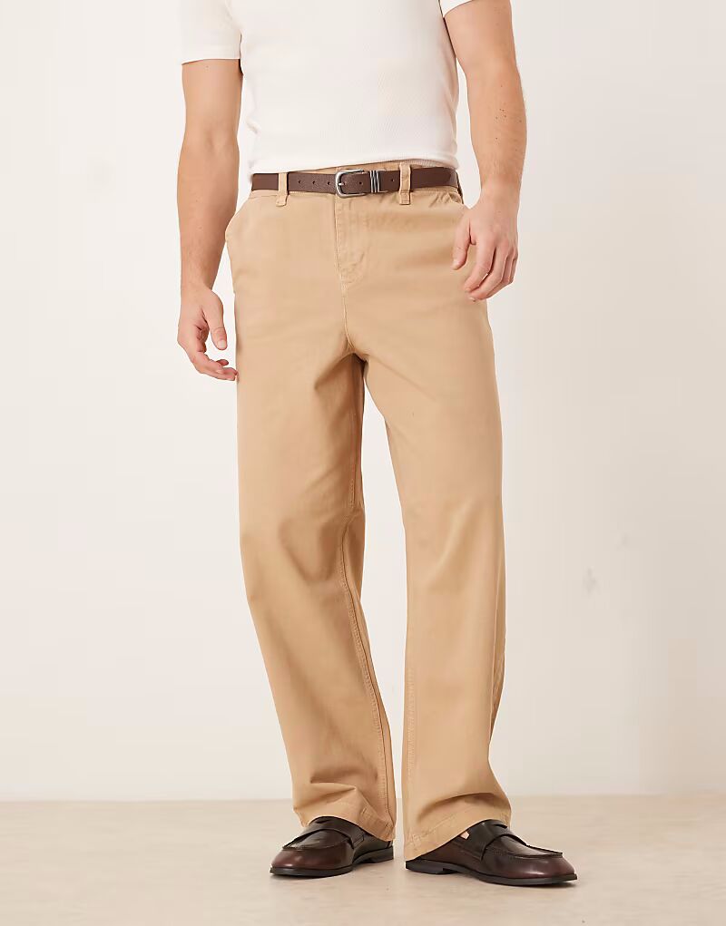 Свободные прямые брюки бежевого цвета Asos Design
Свободные прямые брюки бежевого цвета Asos Design