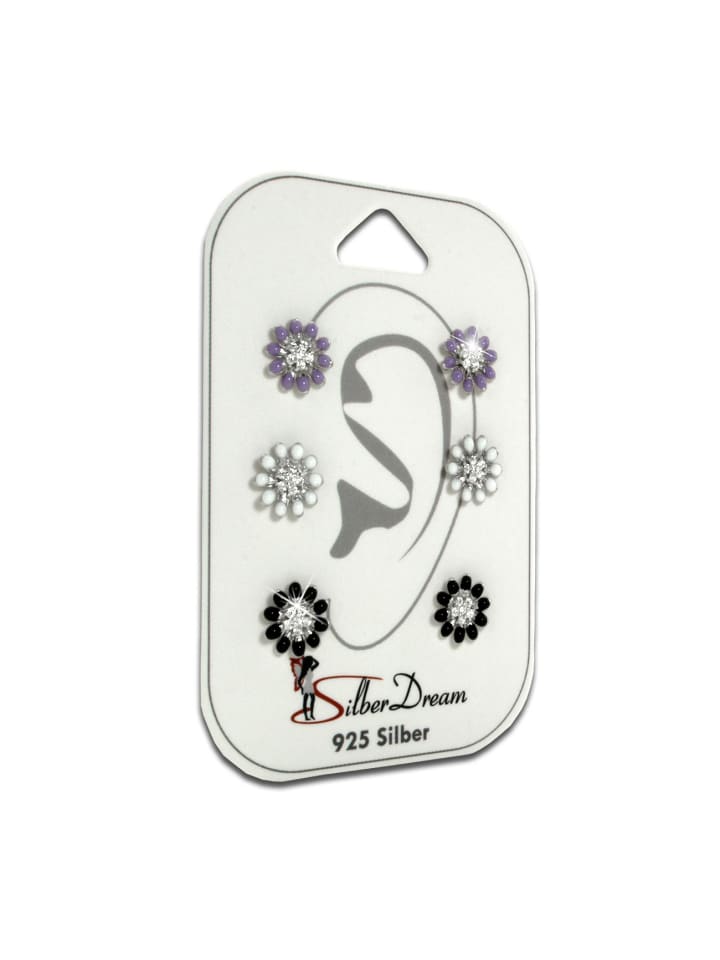 SilberDream Серьги-гвоздики из серебра 925 пробы, с эмалированными цветами
SilberDream Серьги-гвоздики из серебра 925 пробы, с эмалированными цветами