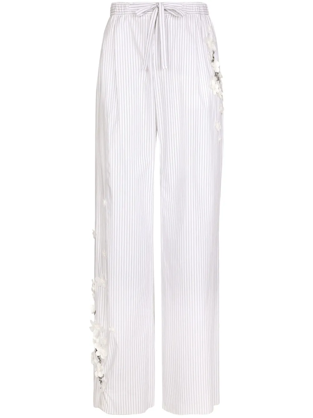 Брюки с цветочной аппликацией DOLCE & GABBANA, белый
Брюки с цветочной аппликацией DOLCE & GABBANA, белый