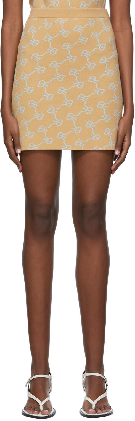 Бежевая мини-юбка из вискозы Rokh
Бежевая мини-юбка из вискозы Rokh