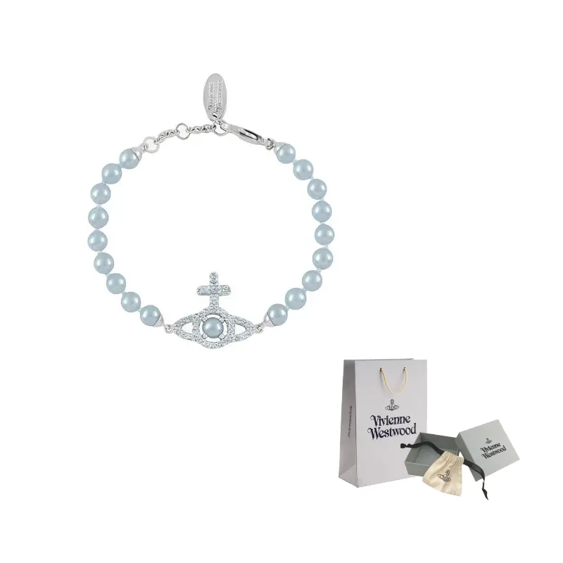 Vivienne Westwood Женский браслет серебристо-синего цвета
Vivienne Westwood Женский браслет серебристо-синего цвета