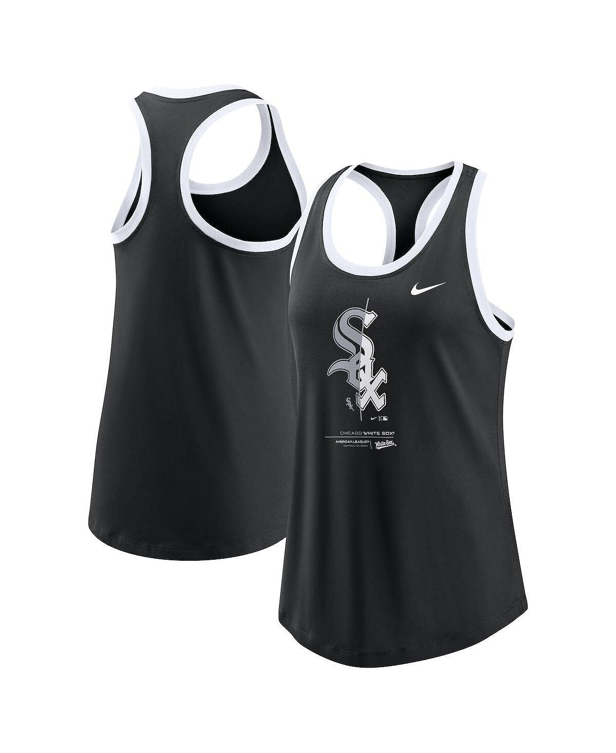 Женская черная майка Chicago White Sox Tech без рукавов Nike, черный
Женская черная майка Chicago White Sox Tech без рукавов Nike, черный