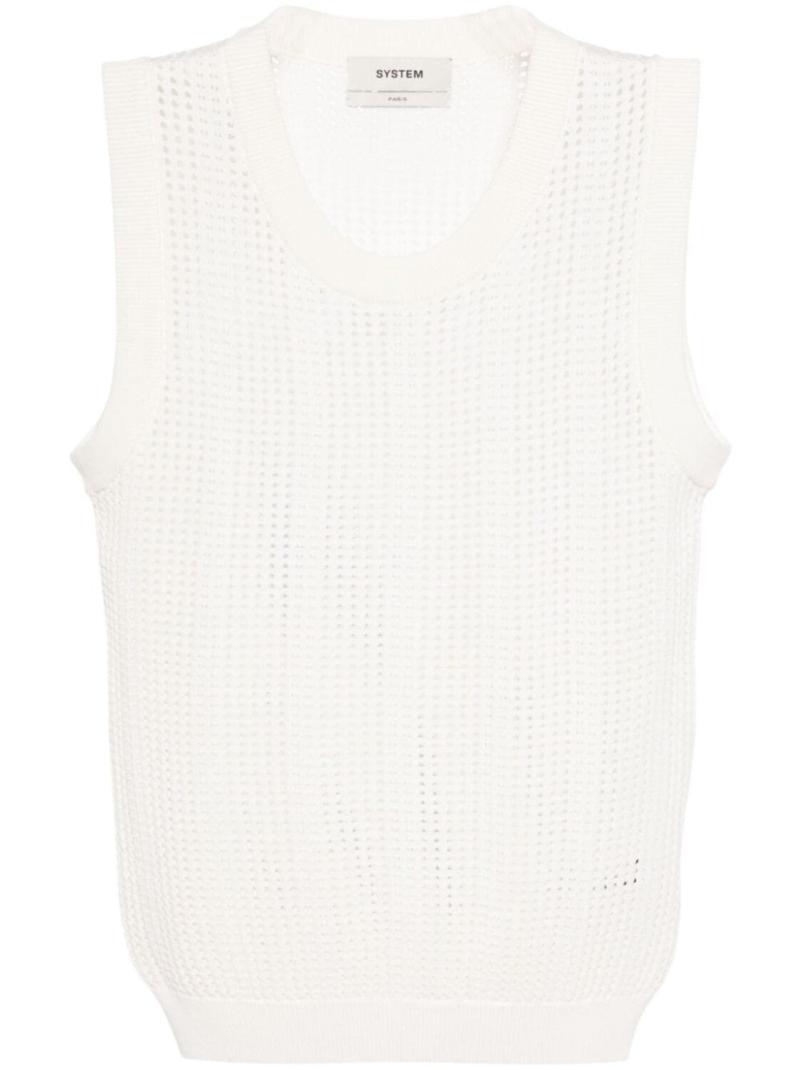 System топ рыхлой вязки с круглым вырезом, белый
System топ рыхлой вязки с круглым вырезом, белый
