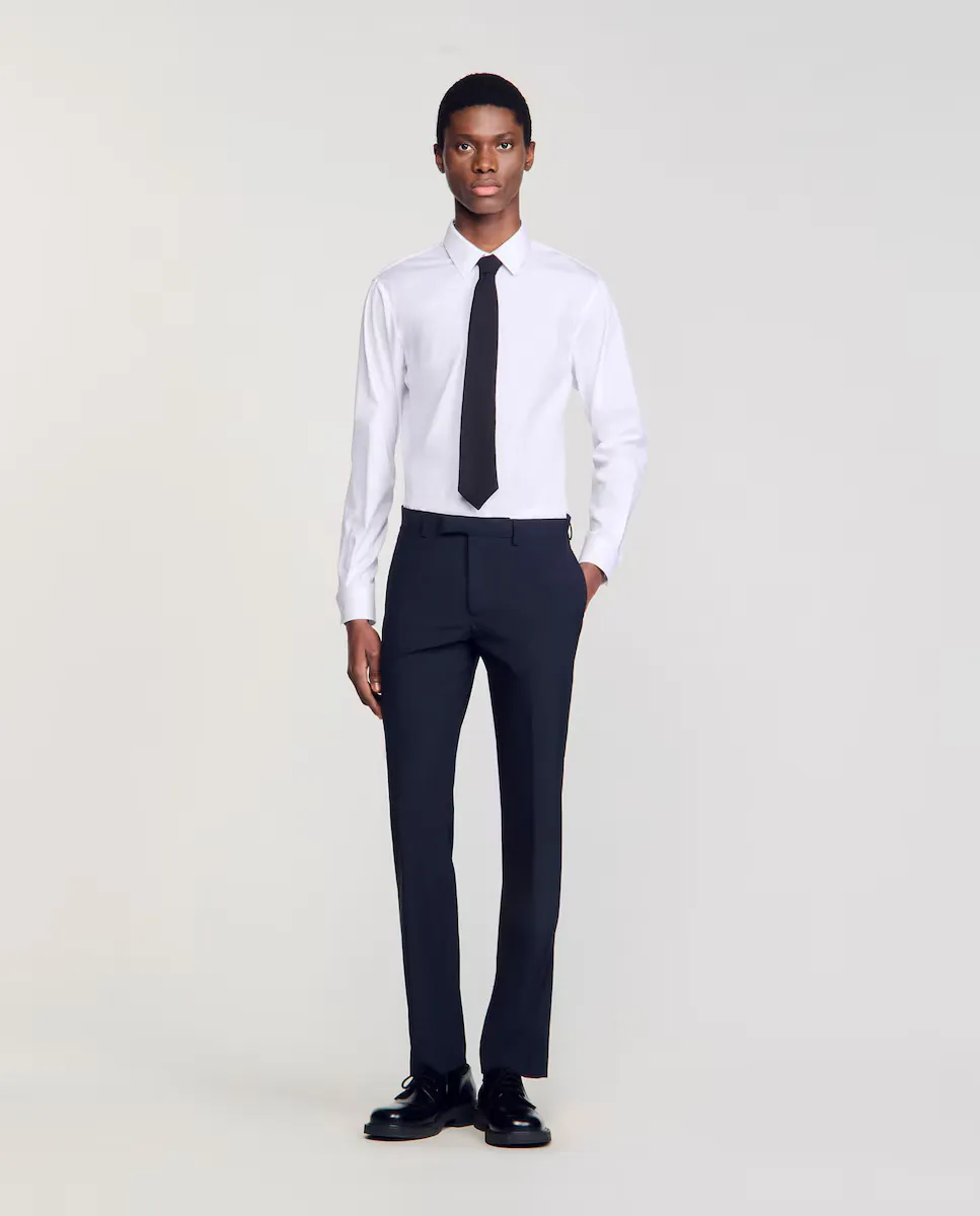 Мужские шерстяные костюмные брюки Sandro, тёмно-синий
Мужские шерстяные костюмные брюки Sandro, тёмно-синий