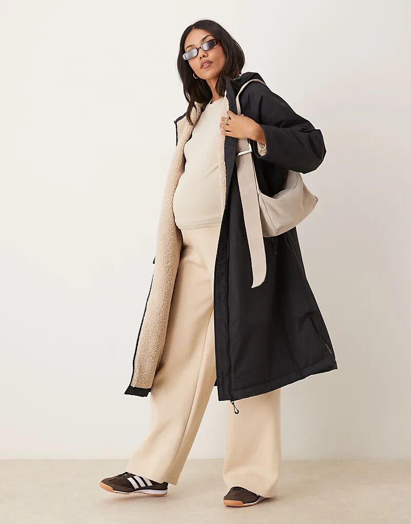 Длинный плащ-дождевик для беременных ASOS DESIGN с флисовой подкладкой, черный
Длинный плащ-дождевик для беременных ASOS DESIGN с флисовой подкладкой, черный