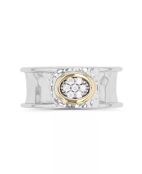 Двухцветное кованое центральное кольцо с кубическим цирконием Macy'S, silver
Двухцветное кованое центральное кольцо с кубическим цирконием Macy'S, silver