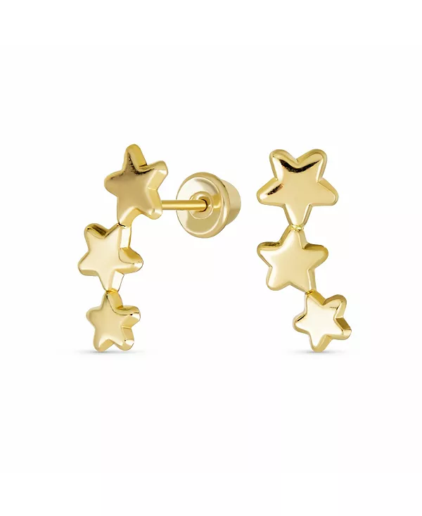 Серьги-Гвоздики Solar Fun Celestial USA Patriotic Mini Crawler с тремя звездами, завинчивающиеся серьги-гвоздики из желтого золота 14 карат Bling Jewelry, yellow
Серьги-Гвоздики Solar Fun Celestial USA Patriotic Mini Crawler с тремя звездами, завинчивающиеся серьги-гвоздики из желтого золота 14 карат Bling Jewelry, yellow