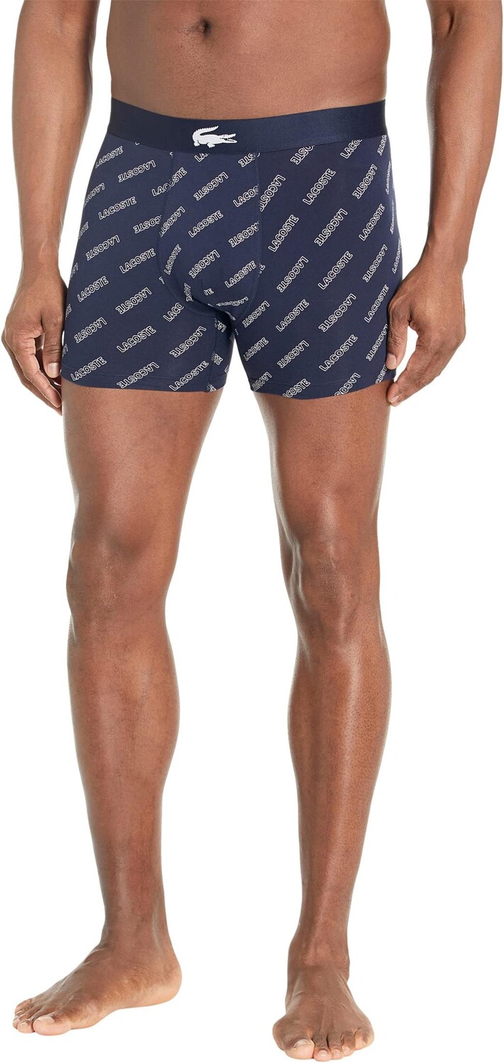 Комплект из 3 повседневных хлопковых трусов-боксеров Lacoste с принтом стрейч, цвет Navy Blue/White/Silver Chine
Комплект из 3 повседневных хлопковых трусов-боксеров Lacoste с принтом стрейч, цвет Navy Blue/White/Silver Chine