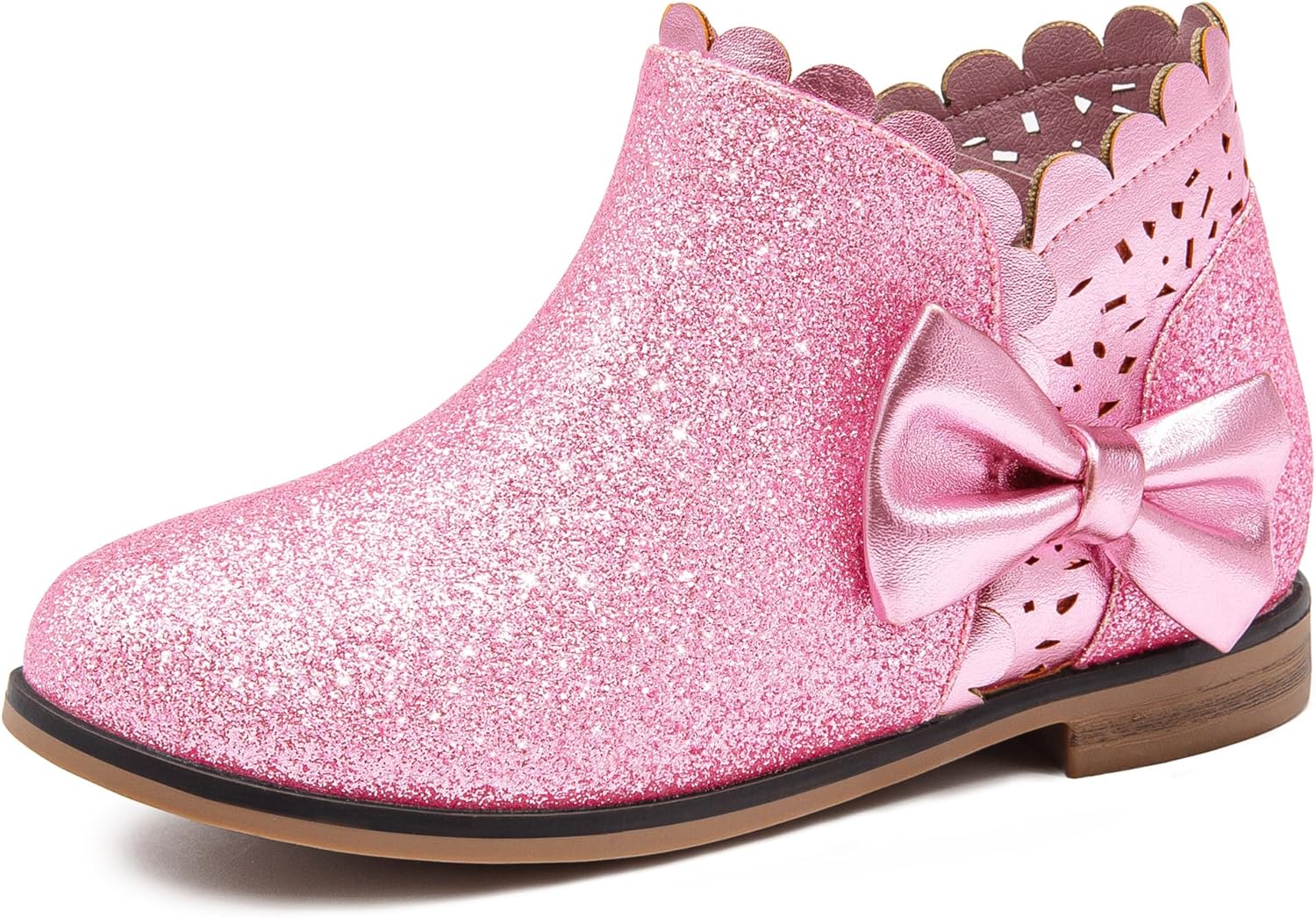 Детские ботильоны Dufannie для девочек с бантом, низким каблуком, боковой молнией, на каждый день, модные, с рюшами, осенние, для малышей и старших детей, Pink Shimmer
Детские ботильоны Dufannie для девочек с бантом, низким каблуком, боковой молнией, на каждый день, модные, с рюшами, осенние, для малышей и старших детей, Pink Shimmer