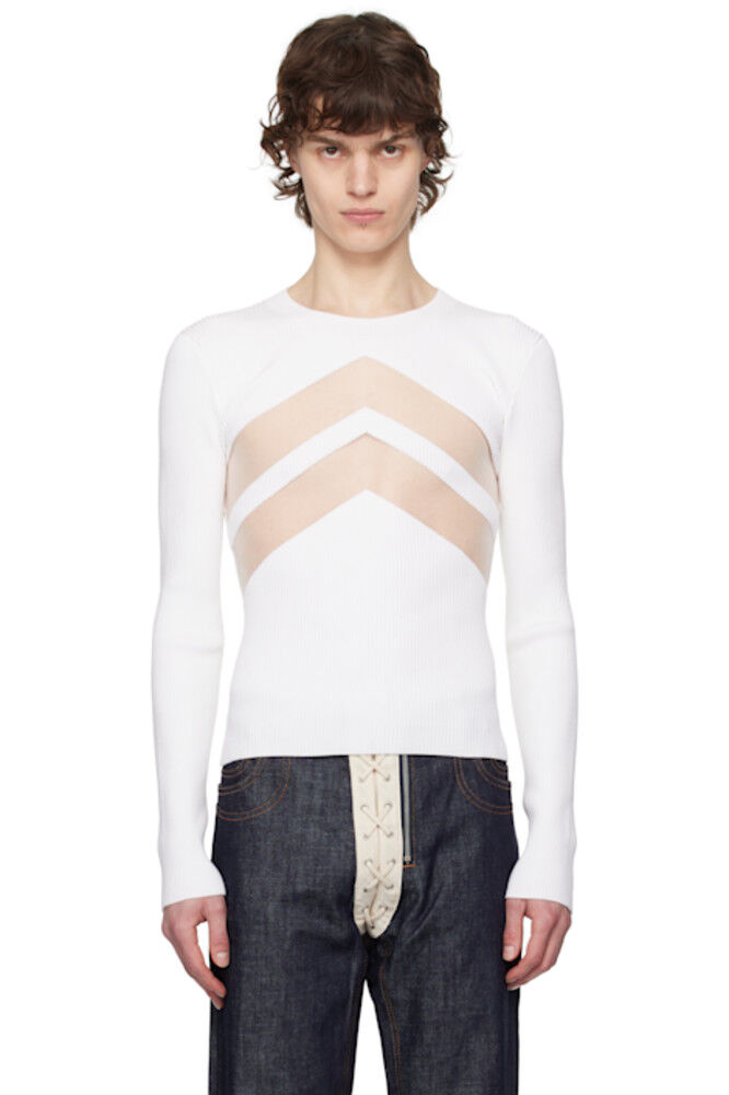 Белый свитер «Шевроны» Jean Paul Gaultier
Белый свитер «Шевроны» Jean Paul Gaultier