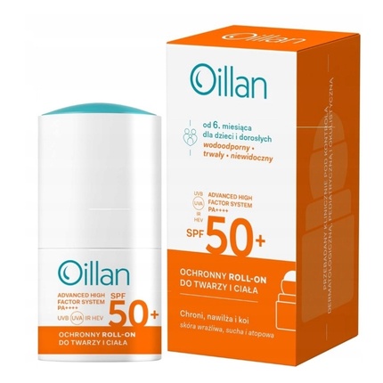 Защитный солнцезащитный роликовый крем для детей и взрослых от 6 месяцев Spf50 50 мл Oillan
Защитный солнцезащитный роликовый крем для детей и взрослых от 6 месяцев Spf50 50 мл Oillan