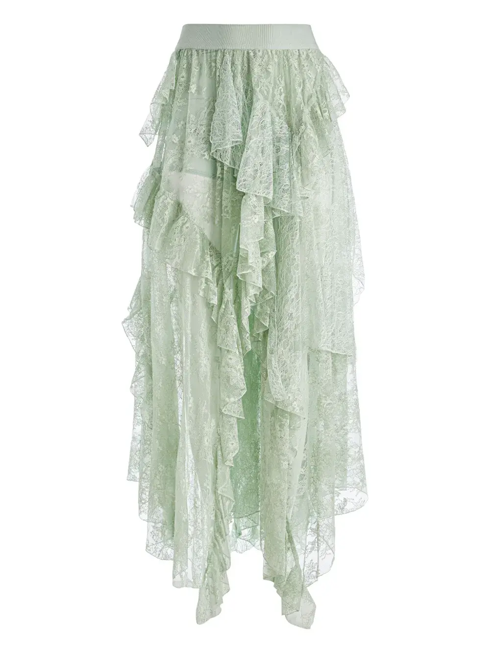 Кружевная юбка с оборками Alice + Olivia, зеленый
Кружевная юбка с оборками Alice + Olivia, зеленый